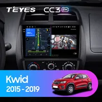 Штатна магнітола Teyes CC3 2k 4+64 Gb Renault KWID 2015-2019