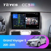 Штатна магнітола Teyes CC3 2k 6+128 Gb 360° Chrysler Grand Voyager 5 2011-2015