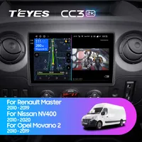 Штатна магнітола Teyes CC3 2k 6+128 Gb 360° для Renault Master 2010-2019 / Nissan NV400 2010-2020 / Opel Movano 2 2010-2019 (F1) 10"