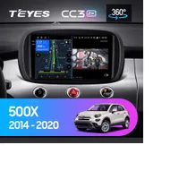 Штатна магнітола Teyes CC3 2k 6+128 Gb 360° Fiat 500X 2014-2020