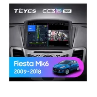 Штатна магнітола Teyes CC3 2k 6+128 Gb 360° Ford Fiesta Mk6 (F1) 2009-2018