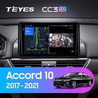 Штатна магнітола Teyes CC3 2k 6+128 Gb 360° Honda Accord 10 CV X 2017-2021