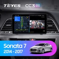 Штатна магнітола Teyes CC3 2k 6+128 Gb 360° Hyundai Sonata 7 LF 2014-2017 (A)