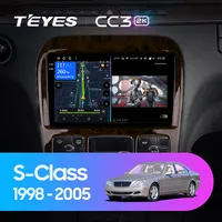 Штатная магнитола Teyes CC3 2k 6+128 Gb 360° Mercedes-Benz S-Class W220 VV220 1998-2005