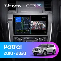 Штатна магнітола Teyes CC3 2k 6+128 Gb 360° Nissan Patrol Y62 2010-2020 10"
