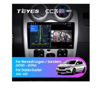 Штатная магнитола Teyes CC3 2k 6+128 Gb 360° Renault Logan 1 2010-2016 (CAN BUS)