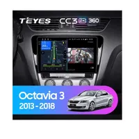 Штатная магнитола Teyes CC3 2k 6+128 Gb 360° Skoda Octavia 3 A7 2013-2018 (B)