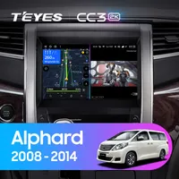 Штатная магнитола Teyes CC3 2k 6+128 Gb 360° Toyota Alphard H20 2008-2014