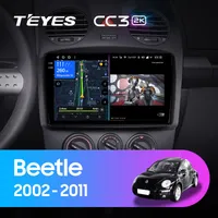 Штатная магнитола Teyes CC3 2k 6+128 Gb 360° Volkswagen Beetle A4 2002-2011