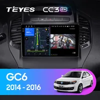 Штатная магнитола Teyes CC3 2k 6+128 Gb Geely GC6 1 2014-2016