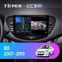 Штатная магнитола Teyes CC3 2k 6+128 Gb Hyundai i10 2007-2013