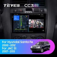 Штатная магнитола Teyes CC3 2k 6+128 Gb Hyundai Santa Fe SM 2000-2012, JAC S1 (Rein) 1 2007-2013
