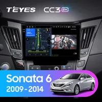 Штатна магнітола Teyes CC3 2k 6+128 Gb Hyundai Sonata 6 YF 2009-2014 (A)