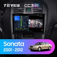 Штатна магнітола Teyes CC3 2k 6+128 Gb Hyundai Sonata EF 2001-2012