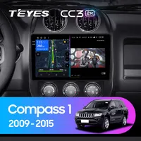 Штатна магнітола Teyes CC3 2k 6+128 Gb Jeep Compass 1 MK 2009-2015 10"