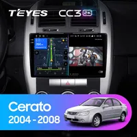 Штатна магнітола Teyes CC3 2k 6+128 Gb Kia Cerato 1 LD 2004-2008 (A)