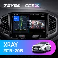 Штатная магнитола Teyes CC3 2k 6+128 Gb LADA Xray 2015-2019