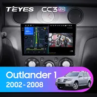 Штатна магнітола Teyes CC3 2k 6+128 Gb Mitsubishi Outlander 1 2002-2008 (A)