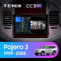 Штатна магнітола Teyes CC3 2k 6+128 Gb Mitsubishi Pajero 3 V70 V60 1999-2006 (BLACK)