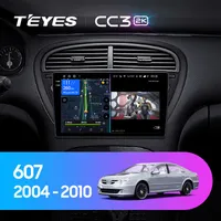Штатна магнітола Teyes CC3 2k 6+128 Gb Peugeot 607 2004-2010