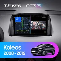 Штатна магнітола Teyes CC3 2k 6+128 Gb Renault Koleos 2008-2016 (A)