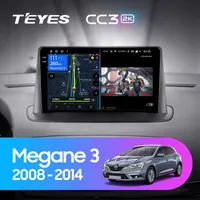 Штатна магнітола Teyes CC3 2k 6+128 Gb Renault Megane 3 2008-2014 (одна коса)