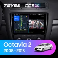 Штатная магнитола Teyes CC3 2k 6+128 Gb Skoda Octavia 2 A5 2008-2013 Black