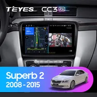 Штатная магнитола Teyes CC3 2k 6+128 Gb Skoda Superb 2 B6 2008-2015
