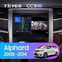 Штатна магнітола Teyes CC3 2k 6+128 Gb Toyota Alphard H20 2008-2014