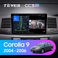 Штатная магнитола Teyes CC3 2k 6+128 Gb Toyota Corolla 9 E120 2004-2006