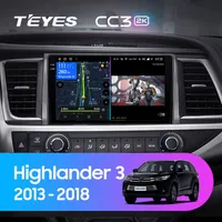 Штатна магнітола Teyes CC3 2k 6+128 Gb Toyota Highlander 3 XU50 2013-2018 (B) 10"