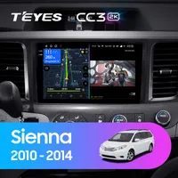 Штатна магнітола Teyes CC3 2k 6+128 Gb Toyota Sienna 3 XL30 2010-2014 (B)