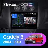 Штатна магнітола Teyes CC3 2k 6+128 Gb Volkswagen Caddy 2K 3 2004-2010 10"