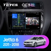 Штатна магнітола Teyes CC3 2k 6+128 Gb Volkswagen Jetta 6 2011-2018 10"