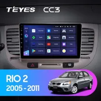 Штатная магнитола Teyes CC3 6+128 Gb Kia Rio 2 2005-2011