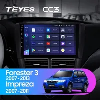Штатна магнітола Teyes CC3 6+128 Gb Subaru Forester 3 SH 2007-2013, Impreza GH GE 2007-2011