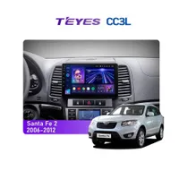 Штатна магнітола Teyes CC3L 4+32 Gb Hyundai Santa Fe 2 2006-2012 9"