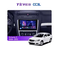 Штатна магнітола Teyes CC3L 4+32 Gb Skoda Octavia 2 A5 2008-2013 Silver 10"