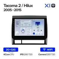 Штатна магнітола Teyes X1 2+32 Gb Toyota Tacoma 2 N200, Hilux 2005-2015