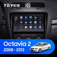 Штатная магнитола Teyes X1 2+32 Gb Wi-Fi Skoda Octavia 2 A5 2008-2013 Black