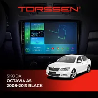 Штатна магнітола Torssen Skoda Octavia A5 08-13 black FL10 4+64Gb 4G Carplay DSP
