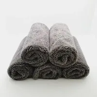 Микрофибра без окантовки разноворсовая супермягкая Magnum LS "Long/Short Pile" 40х40см сіра