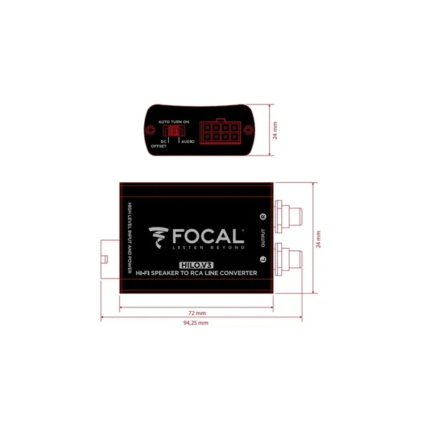 Високорівневий перетворювач Focal HILO V3 Adaptor 4