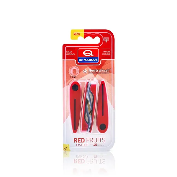 Ароматизатор Dr. Marcus Easy Clip Red Fruits (Червоні Фрукти) кліпси на дефлектор (в упак. 4 шт.)