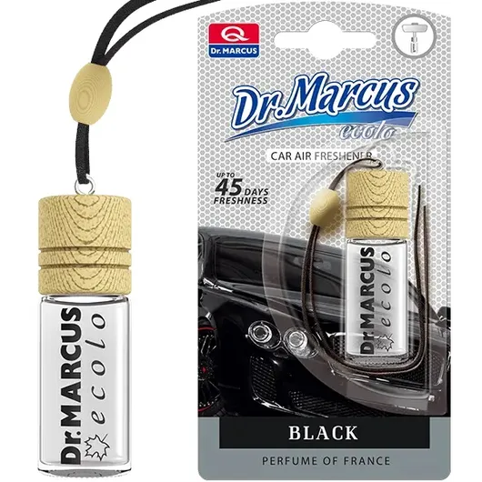 Ароматизатор Dr. Marcus Ecolo Black (Чорний) 4.5 мл флакон на дзеркало