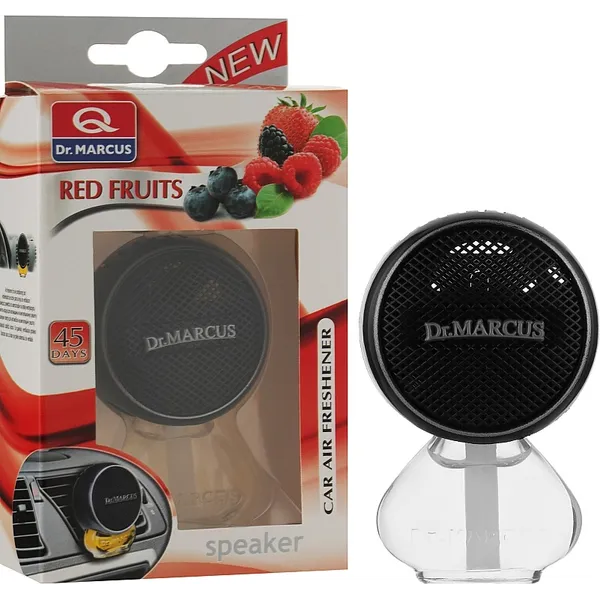 Ароматизатор Dr. Marcus Speaker Bialy Red Fruits (Красные Фрукты) 8 мл динамик с флаконом на дефлектор