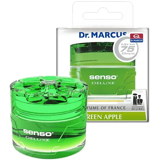 Ароматизатор Dr. Marcus Senso Delux Green Apple (Зелене Яблуко) 50 мл гель на панель приладів