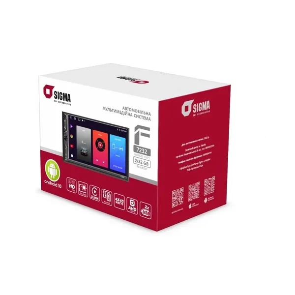 Автомагнитола Sigma F7232 2+32Gb/2DIN/GPS/Bluetooth/Wi-Fi/Android 2