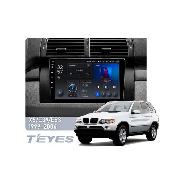 Штатная магнитола Teyes X1 2+32 Gb BMW X5 E39 E53 1999-2006 9"