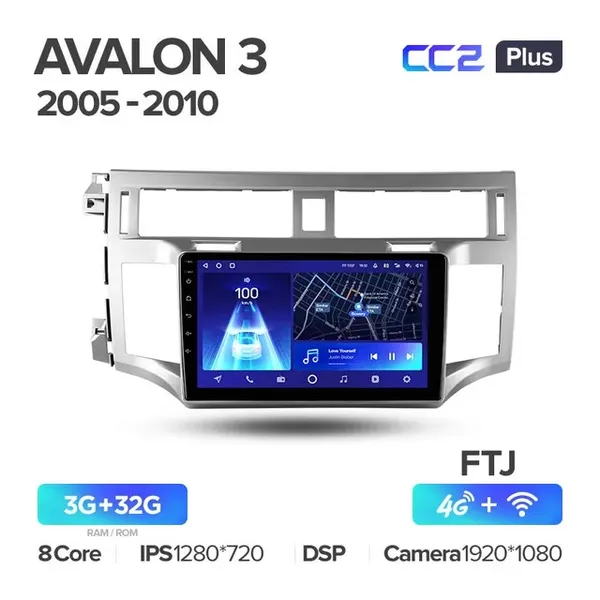 Штатная магнитола Teyes CC2 PLUS 3+32 Gb Toyota Avalon 3 (0 Din) 2005-2010 2